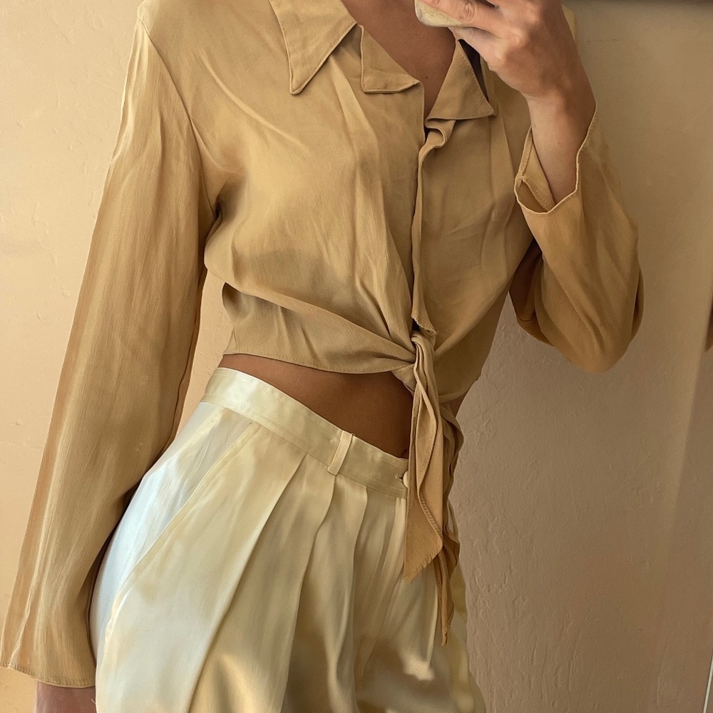 ANN TAYLOR minimalist vintage blows waist long